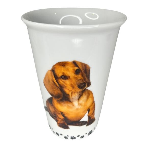 VTG Littlegifts I LOVE MY DACHSHUND Puppy Dog COFFEE MUG TEA CUP 16oz. Vase - Picture 2 of 6